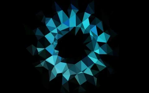 Light BLUE vector triangle mosaic texture. Illustrazione stock