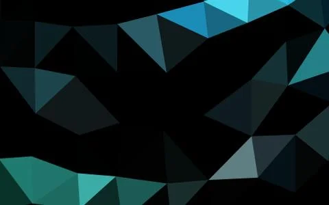 Light BLUE vector triangle mosaic cover. 스톡 일러스트