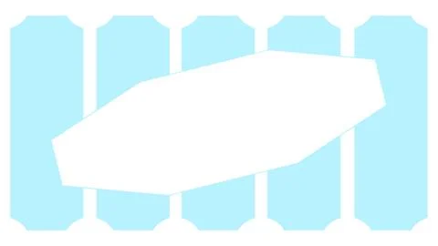 Light blue vertical stripes with angled white geometric shape Stock Illustration