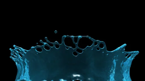 Light blue water splash background in extreme slow motion, with alpha (FULL HD) Video stock 39025195