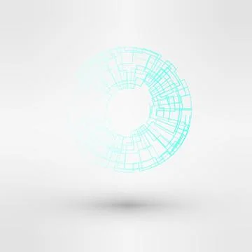Light blue water technology logo design set 스톡 일러스트