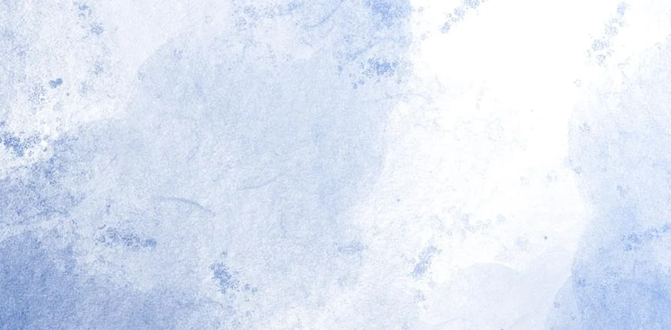 Light blue watercolor gradient texture with soft cloudy brush strokes Stock Illustration