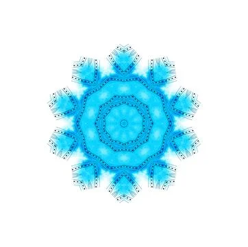 Light blue watercolor shape with abstract pattern イラスト素材