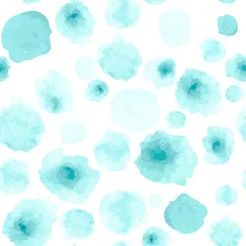 Light Blue Watercolor Spots Pattern Stockillustratie