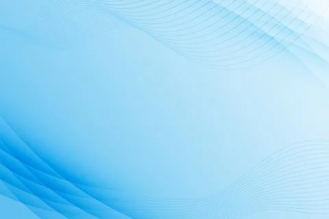 Light Blue Wave Abstract Background with Smooth Lines Stock Illustration