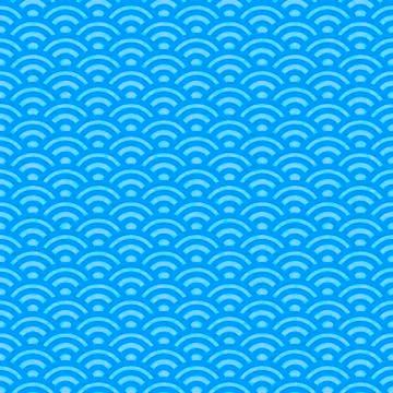 Light blue waves, japanese pattern Stock Illustration