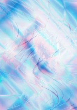 Light blue wavy background covered wavy thin iridescent lines Stock Illustration