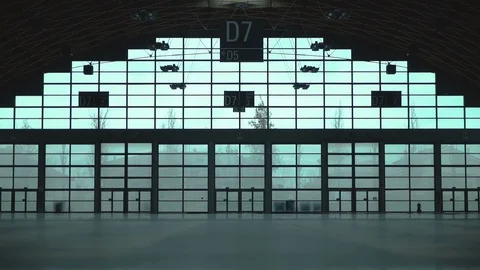 Light Blue Windows in a Building Video stock 86595408