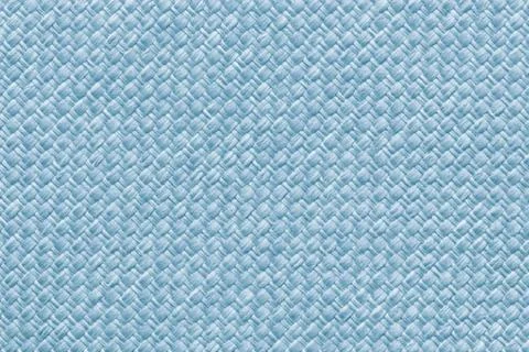 Light blue woven textile texture background, macro. Structure of pastel sky f Stock Photos