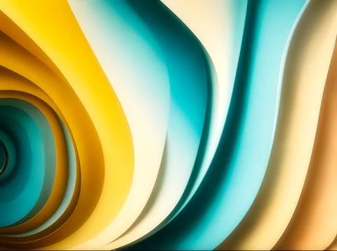 Light Blue, Yellow abstract layout. An elegant bright illustration with gradient Stock Photos