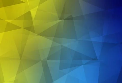 Light Blue, Yellow vector abstract polygonal pattern. 스톡 일러스트