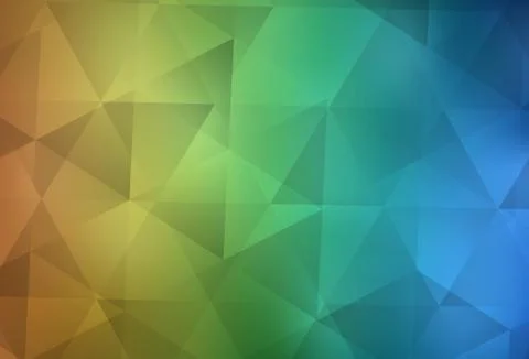 Light Blue, Yellow vector abstract polygonal template. Stock Illustration