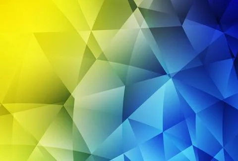 Light Blue, Yellow vector abstract polygonal pattern. Stock Illustration