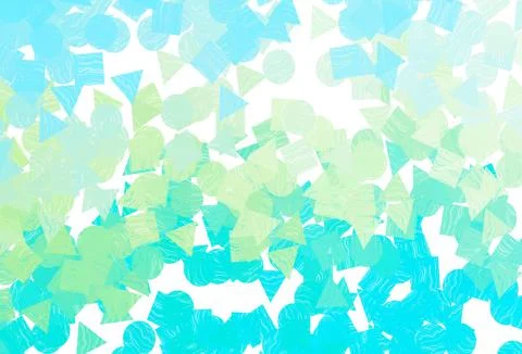 Light  blue, yellow vector backdrop with lines, circles, rhombus. Stock-Illustration