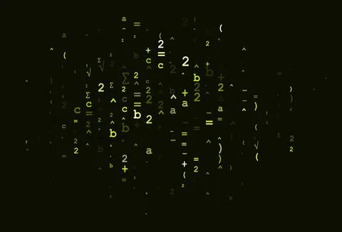 Light Blue, Yellow vector backdrop with algebra elements. 库存插图