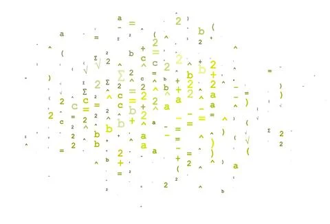 Light Blue, Yellow vector backdrop with algebra elements. Stock Illustration