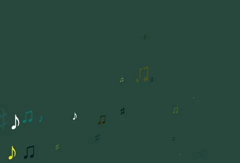 Light Blue, Yellow vector backdrop with music notes. Illustrazione stock