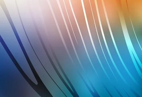Light Blue, Yellow vector backdrop with wry lines. Stock Illustration