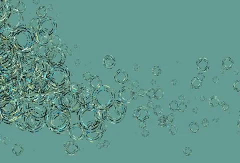 Light Blue, Yellow vector background with bubbles. Stock Illustration