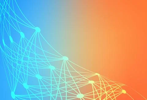 Light Blue, Yellow vector background with forms of artificial intelligence. 스톡 일러스트