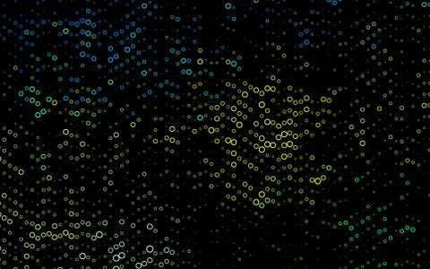 Light Blue, Yellow vector background with bubbles. 스톡 일러스트