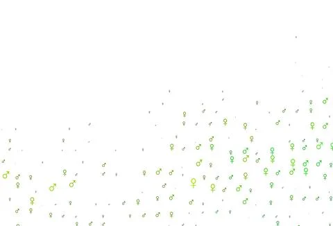 Light blue, yellow vector background with gender symbols. Stockillustratie