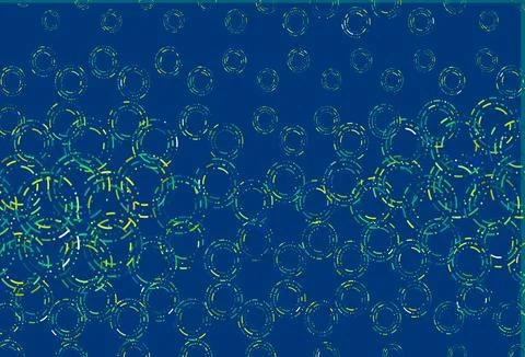 Light blue, yellow vector background with bubbles. Stock Illustration