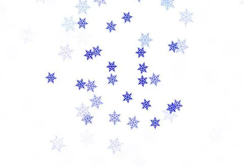 Light Blue, Yellow vector background with xmas snowflakes, stars. Stock Illustration