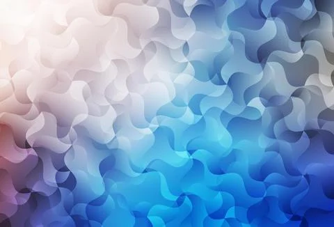 Light Blue, Yellow vector background with curved lines. Stock Illustration