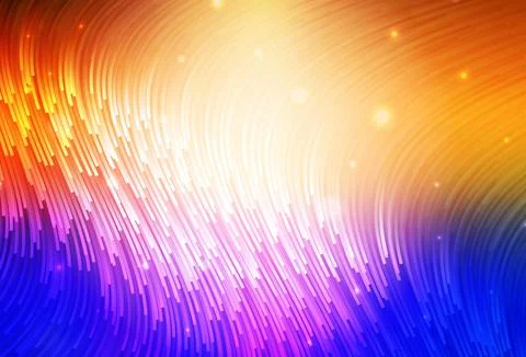 Light Blue, Yellow vector background with curved lines. Stock Illustration