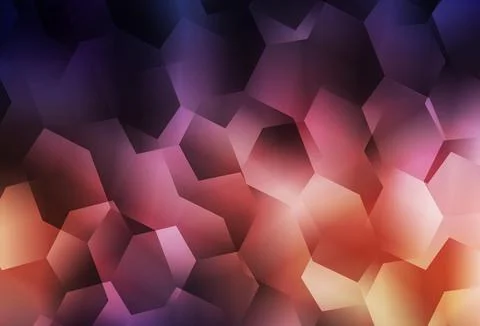 Light Blue, Yellow vector background with hexagons. Illustrazione stock