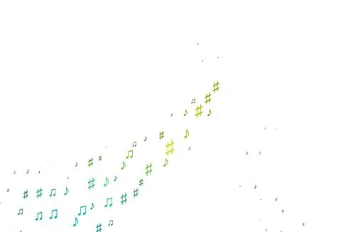 Light Blue, Yellow vector background with music symbols. Stockillustratie