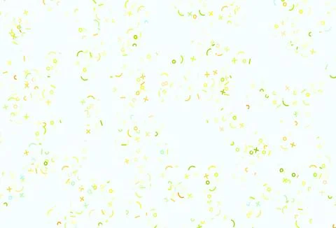 Light Blue, Yellow vector background with arithmetic signs. Stock Illustration