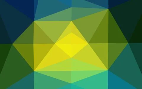 Light Blue, Yellow vector blurry triangle template. Stock Illustration