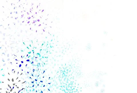 Light Blue, Yellow vector doodle pattern with leaves. Stock Illustration