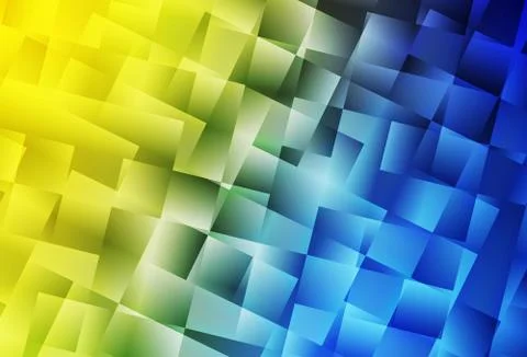 Light Blue, Yellow vector gradient triangles pattern. Illustrazione stock