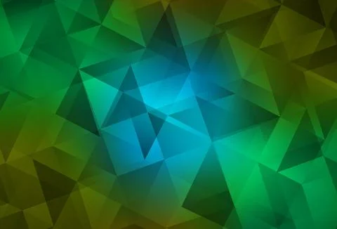 Light Blue, Yellow vector gradient triangles template. Stock Illustration