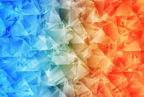 Light Blue, Yellow vector gradient triangles pattern. Stock Illustration