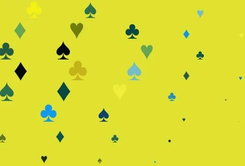 Light Blue, Yellow vector layout with elements of cards. Stock Illustration