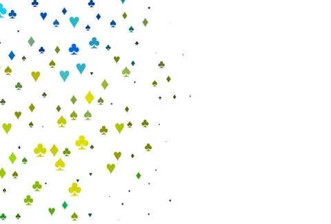 Light Blue, Yellow vector layout with elements of cards. Stock Illustration