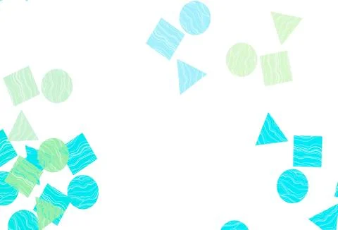 Light Blue, Yellow vector layout with circles, lines, rectangles. Illustrazione stock