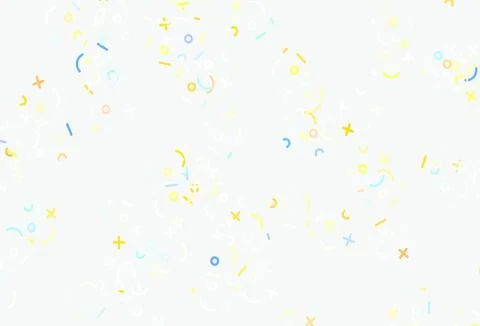 Light Blue, Yellow vector layout with algebra elements. Stock Illustration