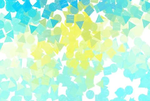 Light blue, yellow vector layout with circles, lines, rectangles. 스톡 일러스트