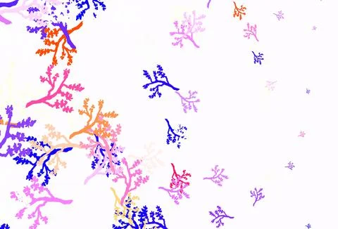 Light Blue, Yellow vector natural pattern with branches. Stock Illustration