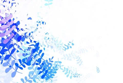 Light Blue, Yellow vector natural backdrop with leaves. Stock Illustration