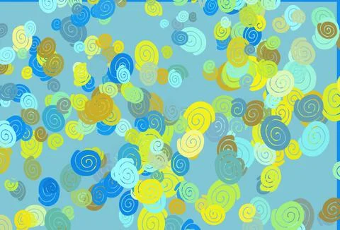 Light Blue, Yellow vector pattern with liquid shapes. Illustrazione stock