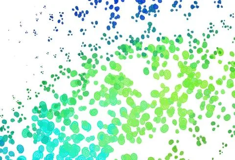 Light Blue, Yellow vector pattern with bubble shapes. Stockillustratie