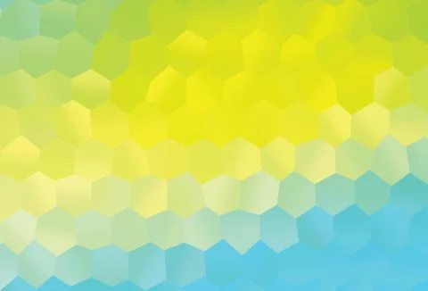 Light Blue, Yellow vector pattern with colorful hexagons. Stock Illustration