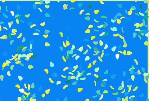 Light Blue, Yellow vector pattern with chaotic shapes. Stock Illustration