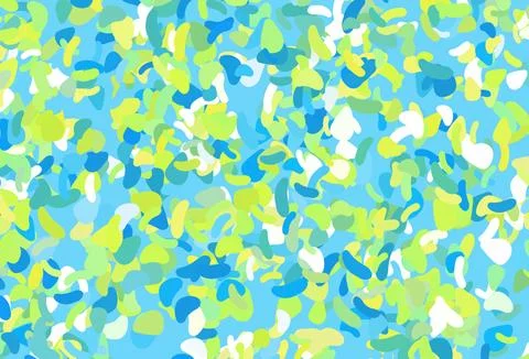 Light Blue, Yellow vector pattern with chaotic shapes. Illustrazione stock